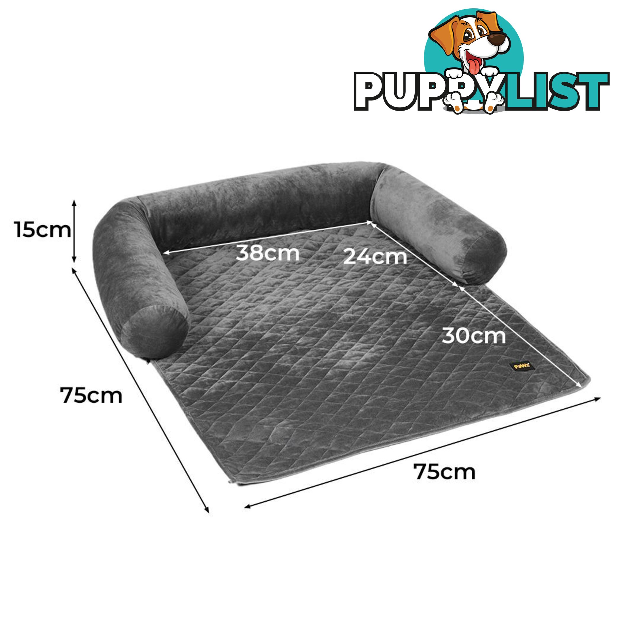 Pet Protector Sofa Cover Dog Cat Waterproof Couch Cushion Slipcovers PaWz - WB-PT1123-L-GY
