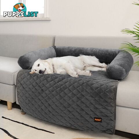 Pet Protector Sofa Cover Dog Cat Waterproof Couch Cushion Slipcovers PaWz - WB-PT1123-L-GY