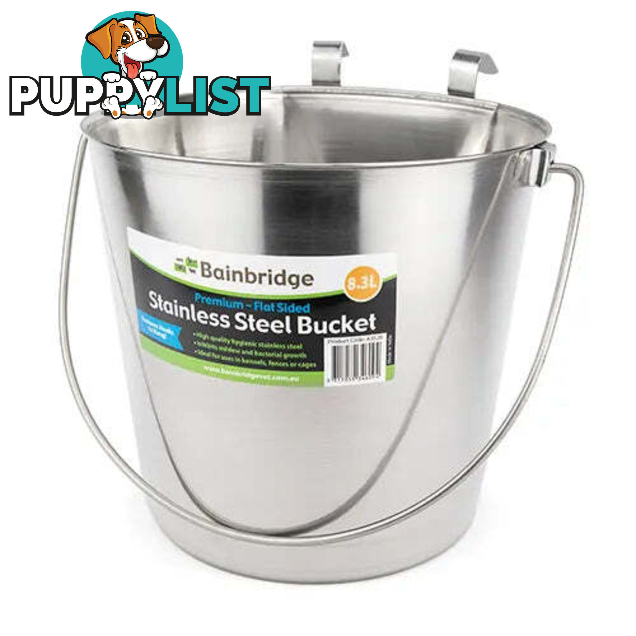 FLAT SIDED STAINLESS BUCKETS - BAINBRIDGE - BB-A3590