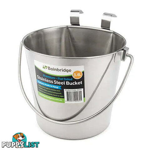 FLAT SIDED STAINLESS BUCKETS - BAINBRIDGE - BB-A3590