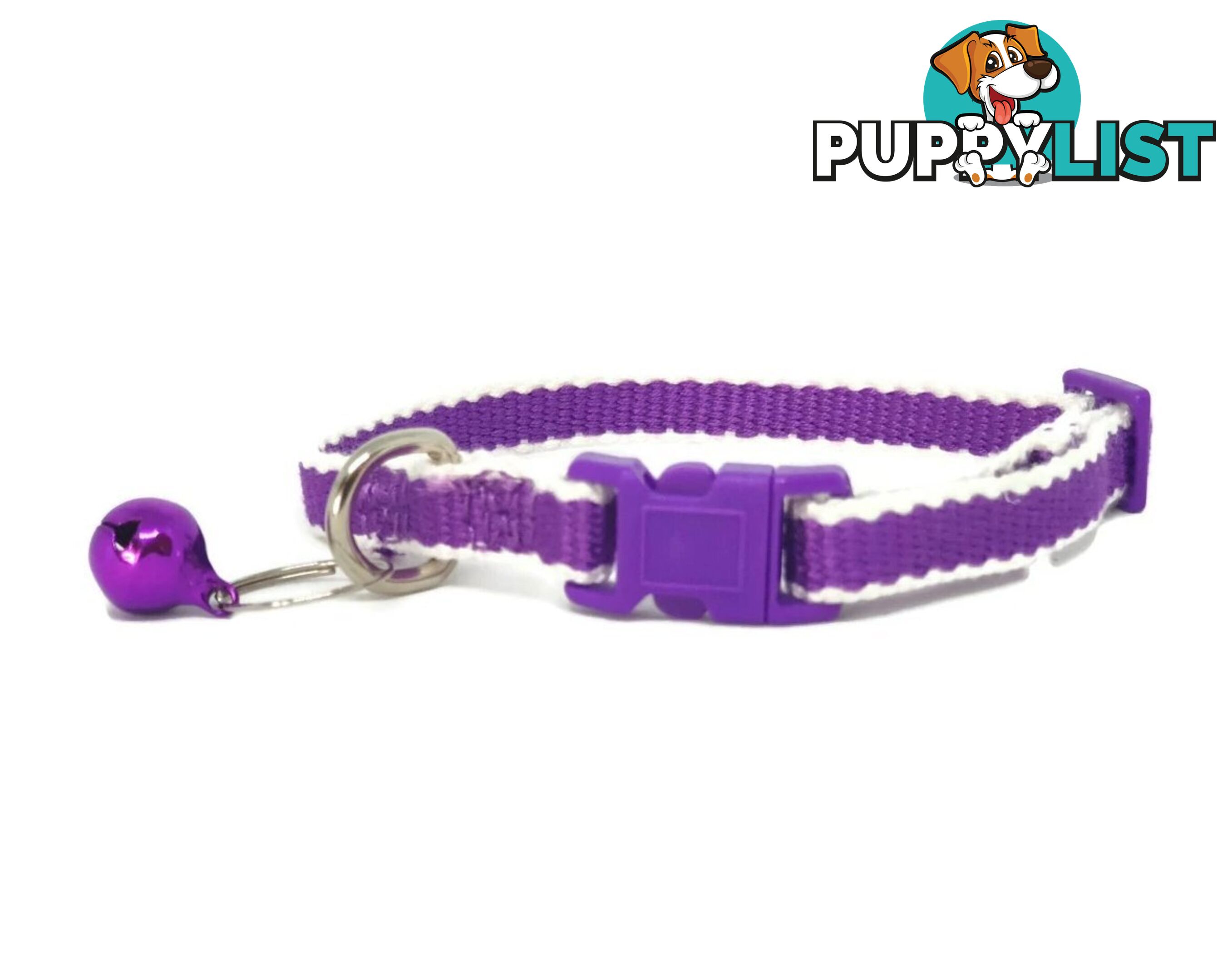 100% Pure Bamboo Fibre Cat Collar Plastic Buckle - Moondidley Pets - MDPCOLCATPUR