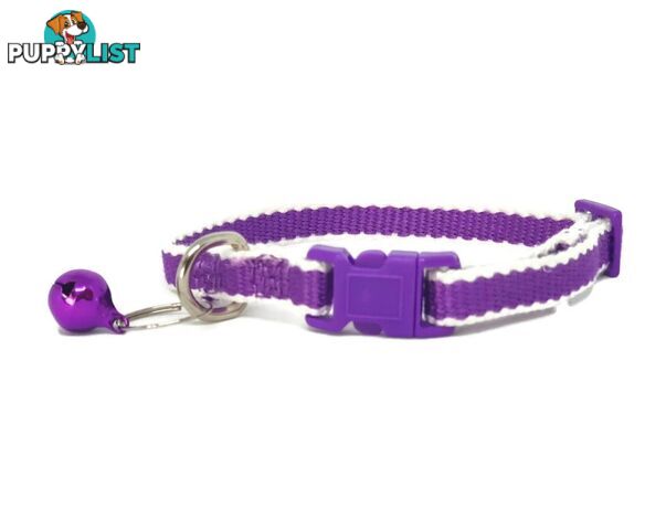 100% Pure Bamboo Fibre Cat Collar Plastic Buckle - Moondidley Pets - MDPCOLCATPUR