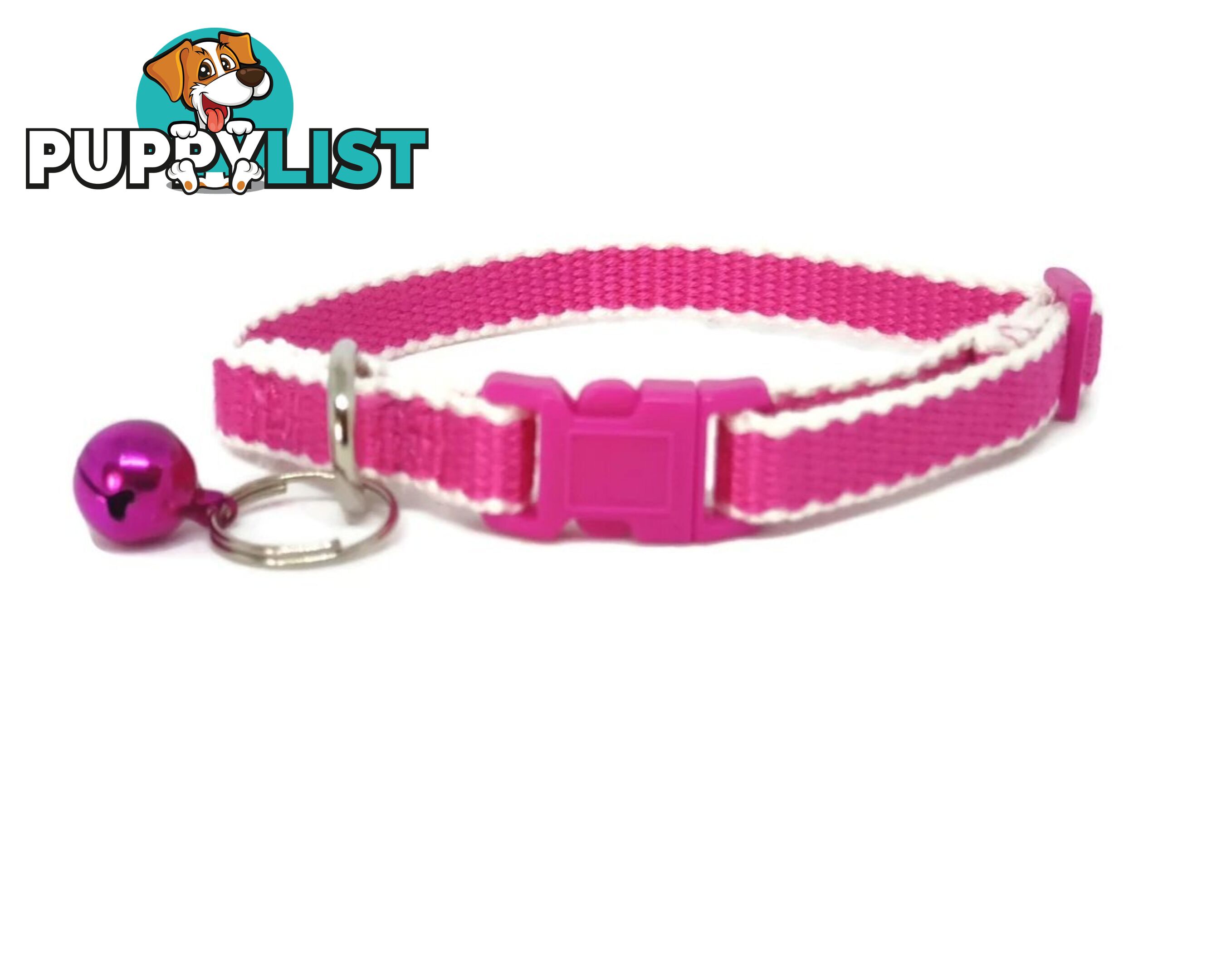 100% Pure Bamboo Fibre Cat Collar Plastic Buckle - Moondidley Pets - MDPCOLCATPUR