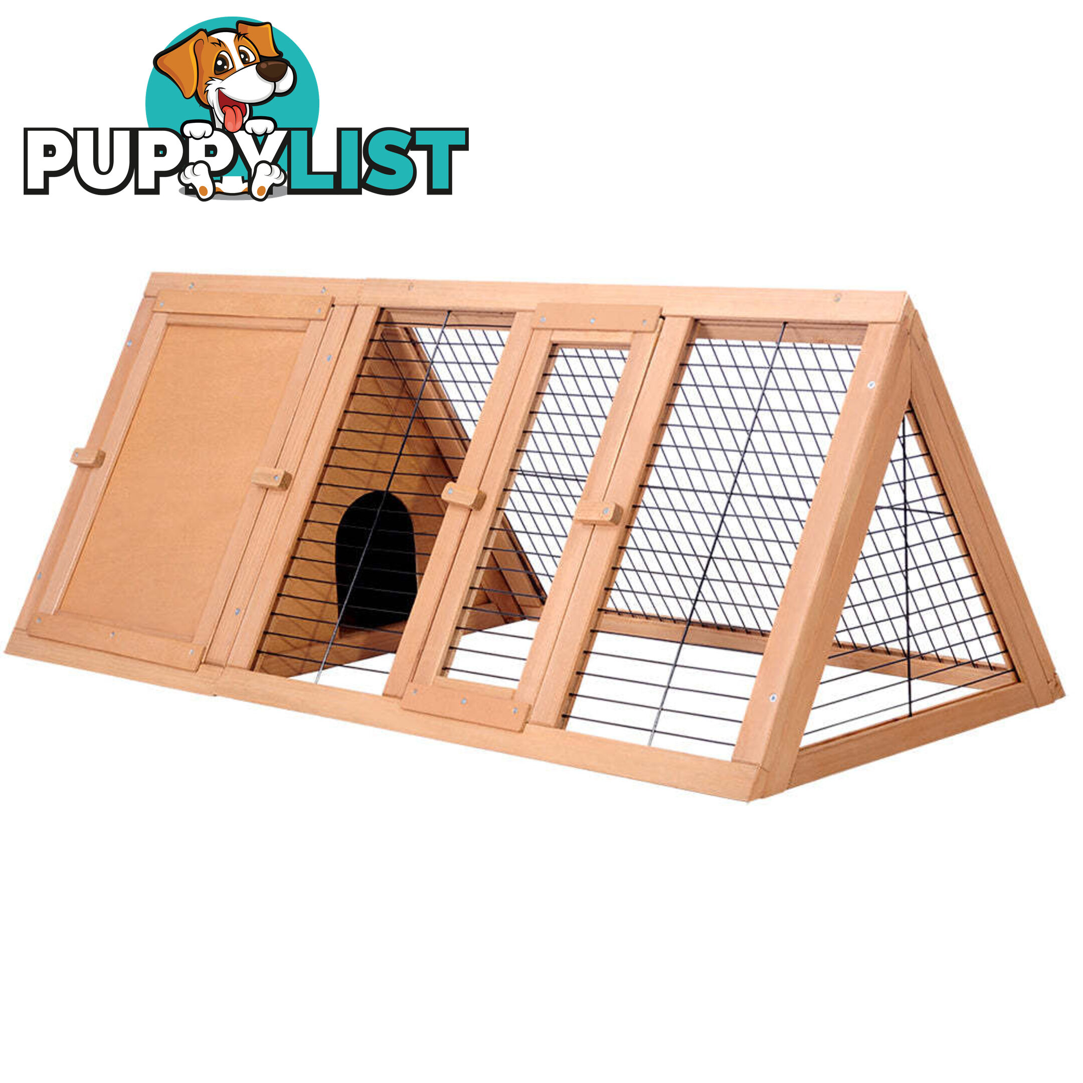 i.Pet Rabbit Hutch 119cm x 51cm x 44cm Chicken Coop Large Run Wooden Cage Outdoor - PET-GT-CAGE-R005
