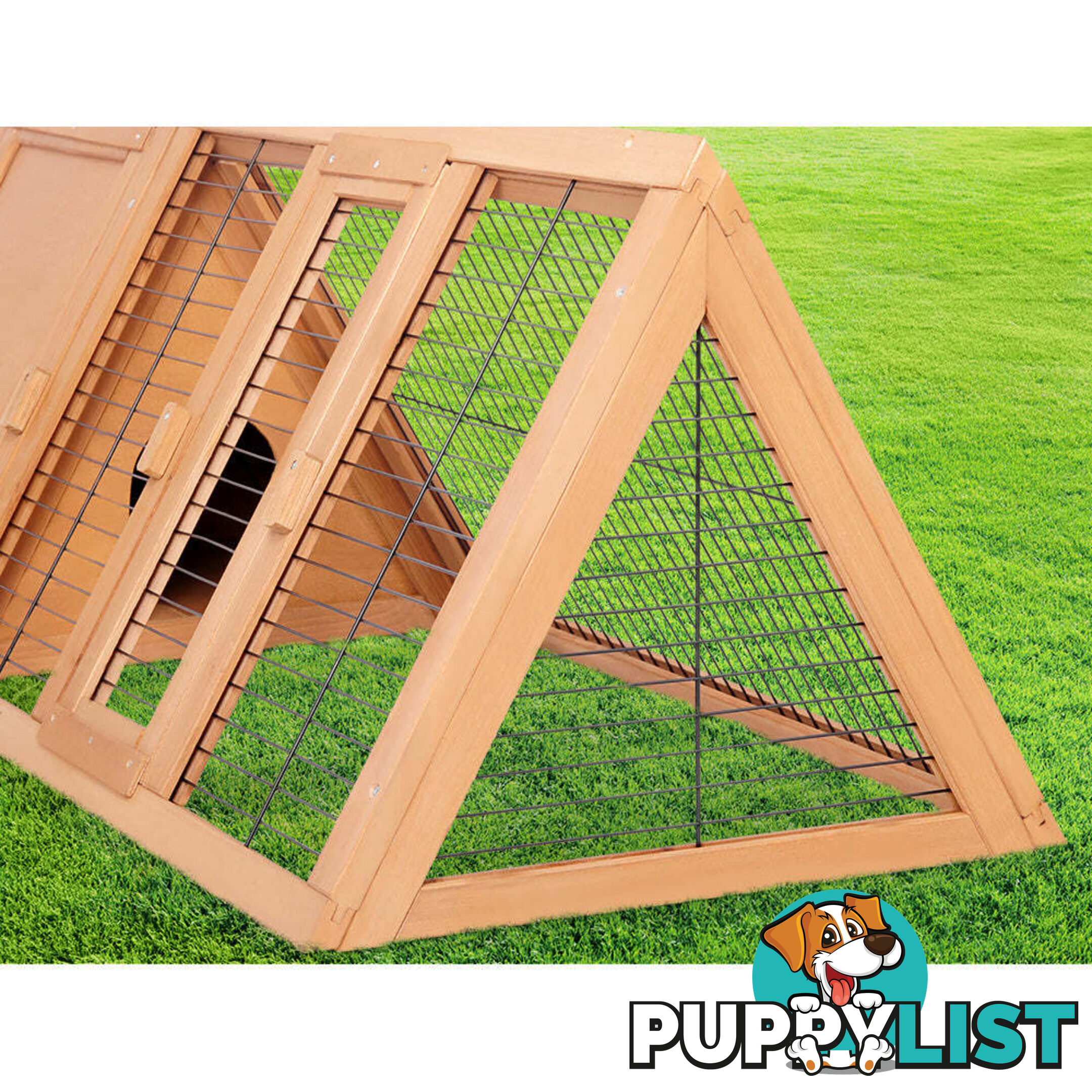 i.Pet Rabbit Hutch 119cm x 51cm x 44cm Chicken Coop Large Run Wooden Cage Outdoor - PET-GT-CAGE-R005