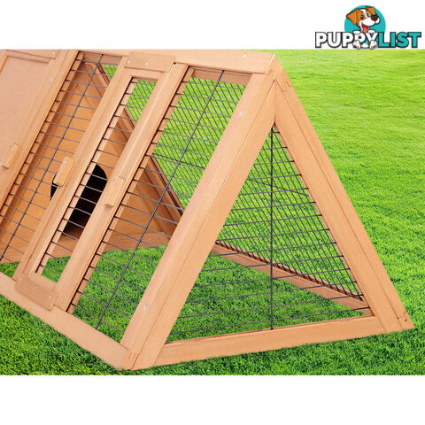i.Pet Rabbit Hutch 119cm x 51cm x 44cm Chicken Coop Large Run Wooden Cage Outdoor - PET-GT-CAGE-R005