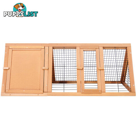 i.Pet Rabbit Hutch 119cm x 51cm x 44cm Chicken Coop Large Run Wooden Cage Outdoor - PET-GT-CAGE-R005