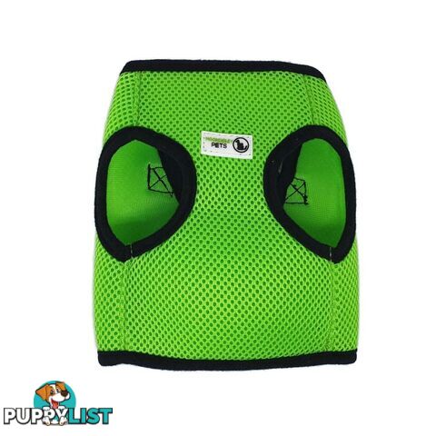 Vest Harness Pet Dog-Cat Step-in Velcro and Buckle Attachments - Moondidley Pets - MDPVESTLGRN