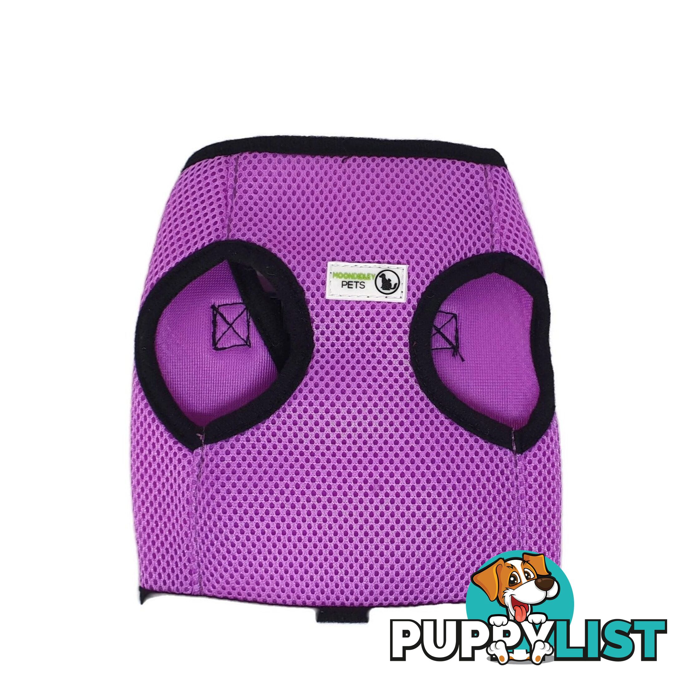 Vest Harness Pet Dog-Cat Step-in Velcro and Buckle Attachments - Moondidley Pets - MDPVESTLGRN