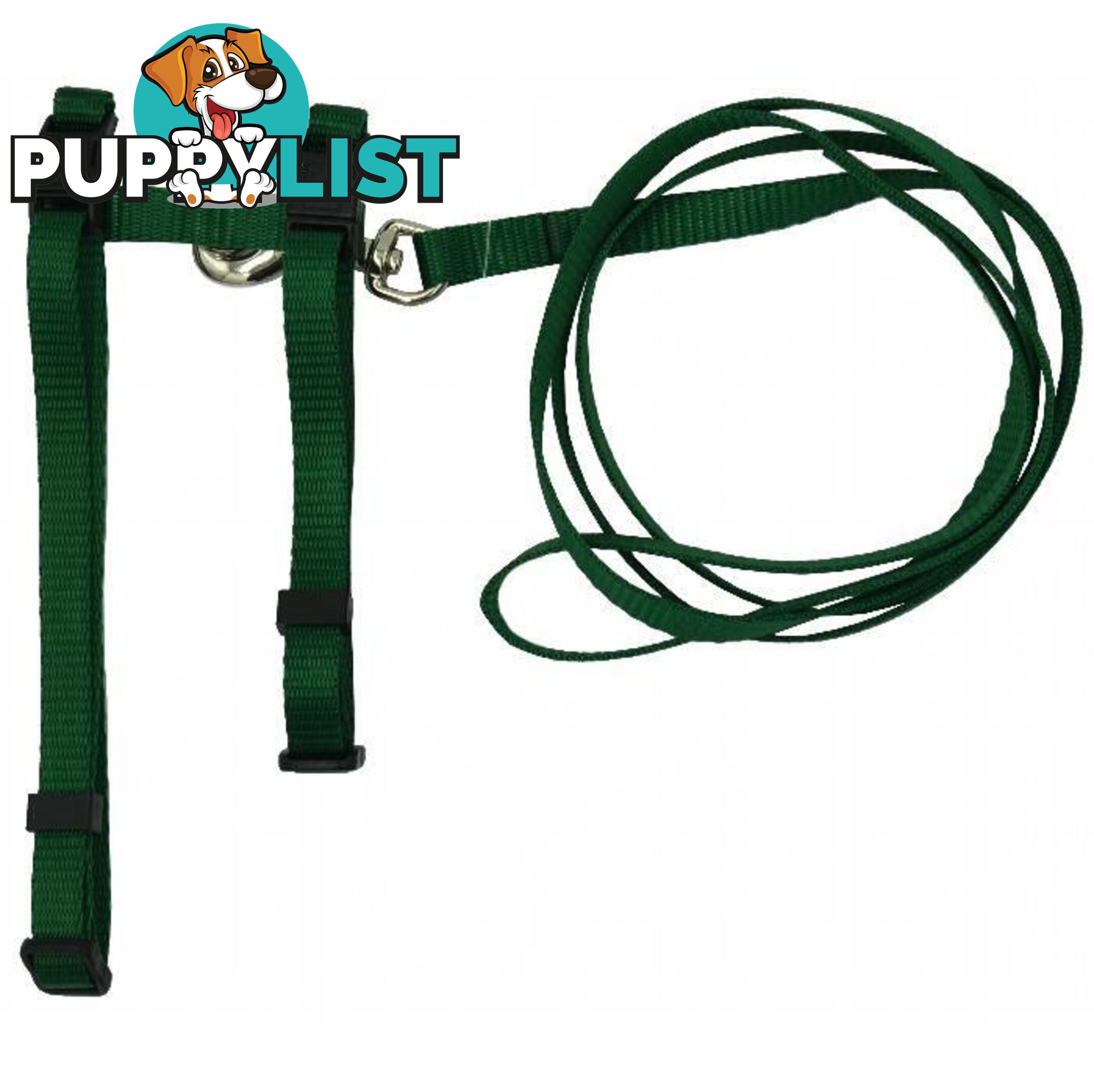 Cat/Puppy Harness w/Leash 3/8" Adjustable - Prestige - PPP-20-2000-BK