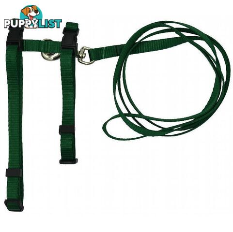 Cat/Puppy Harness w/Leash 3/8" Adjustable - Prestige - PPP-20-2000-BK