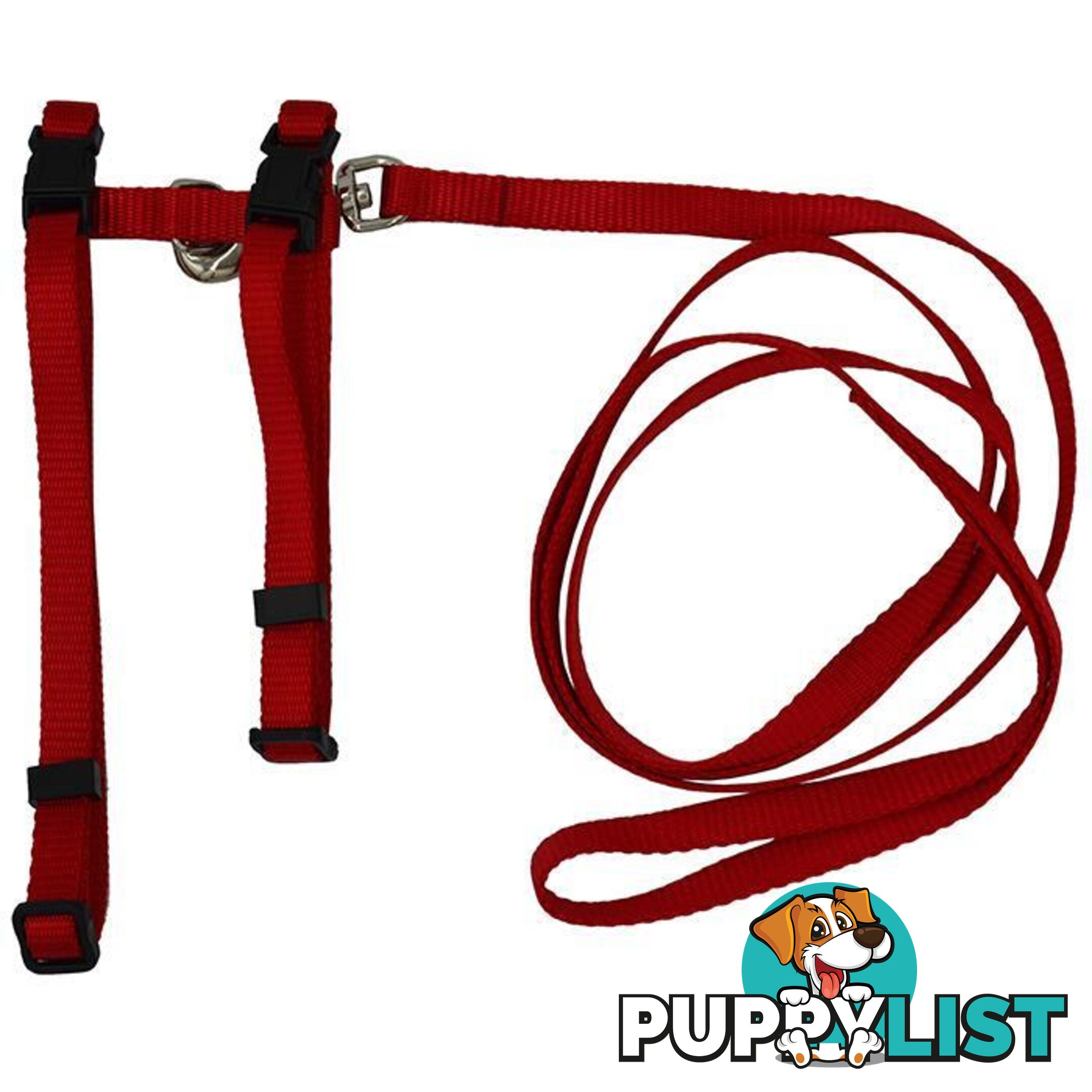 Cat/Puppy Harness w/Leash 3/8" Adjustable - Prestige - PPP-20-2000-BK