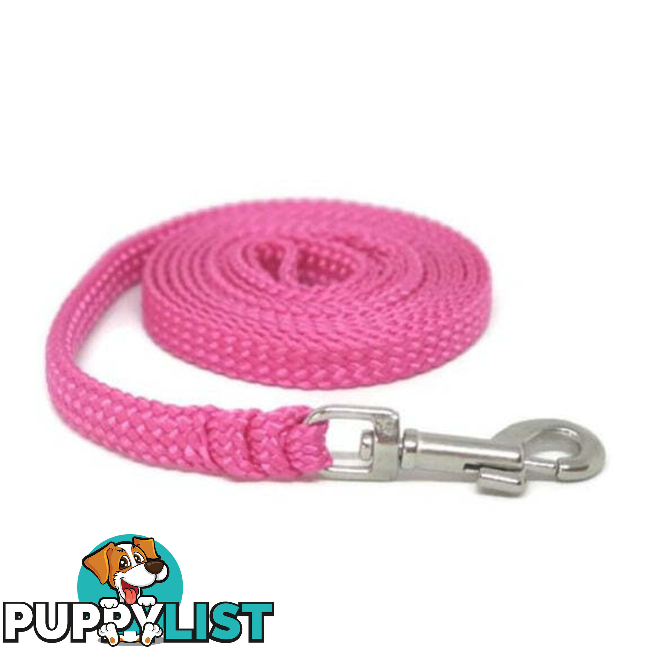 1.8m to 10m Long Dog Lead No Stitching Tough Yarnix 10mm Wide - YNXLD10-3-RD-SS
