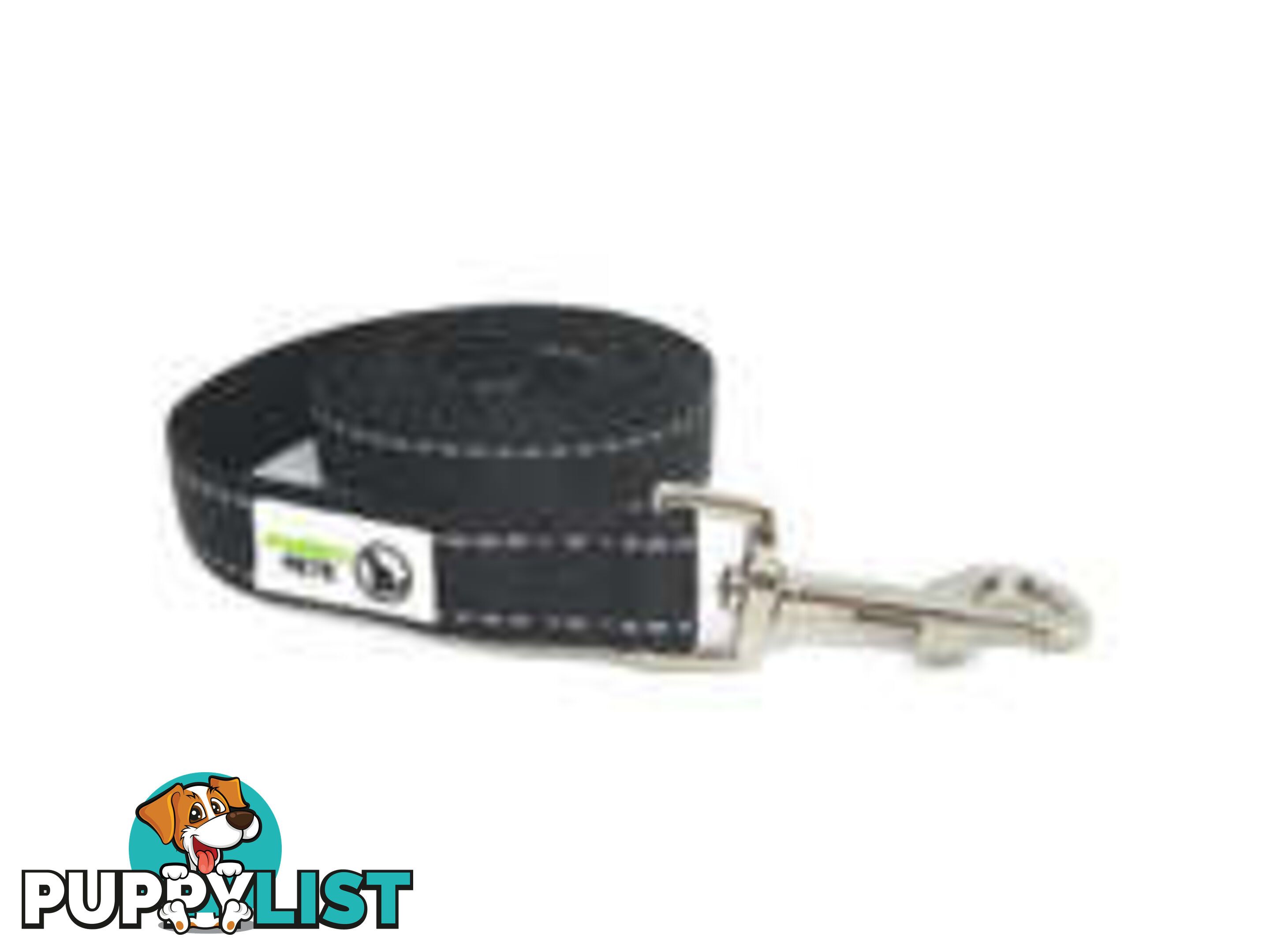 10m Long Nylon w/Reflective Stitching Dog Lead - Moondidley Pets - MDPLDREFLGRN2510