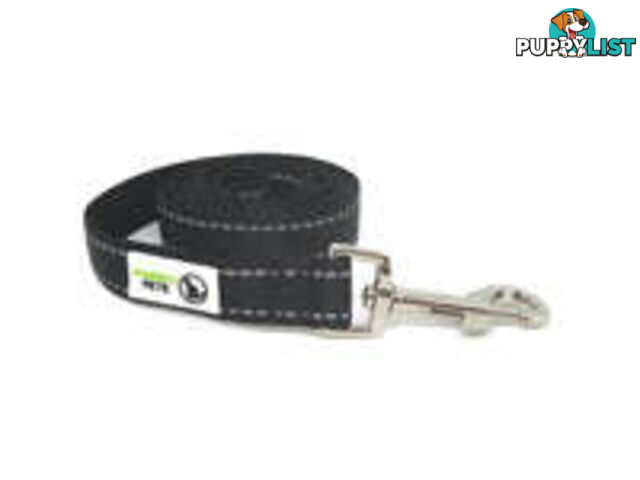 10m Long Nylon w/Reflective Stitching Dog Lead - Moondidley Pets - MDPLDREFLGRN2510