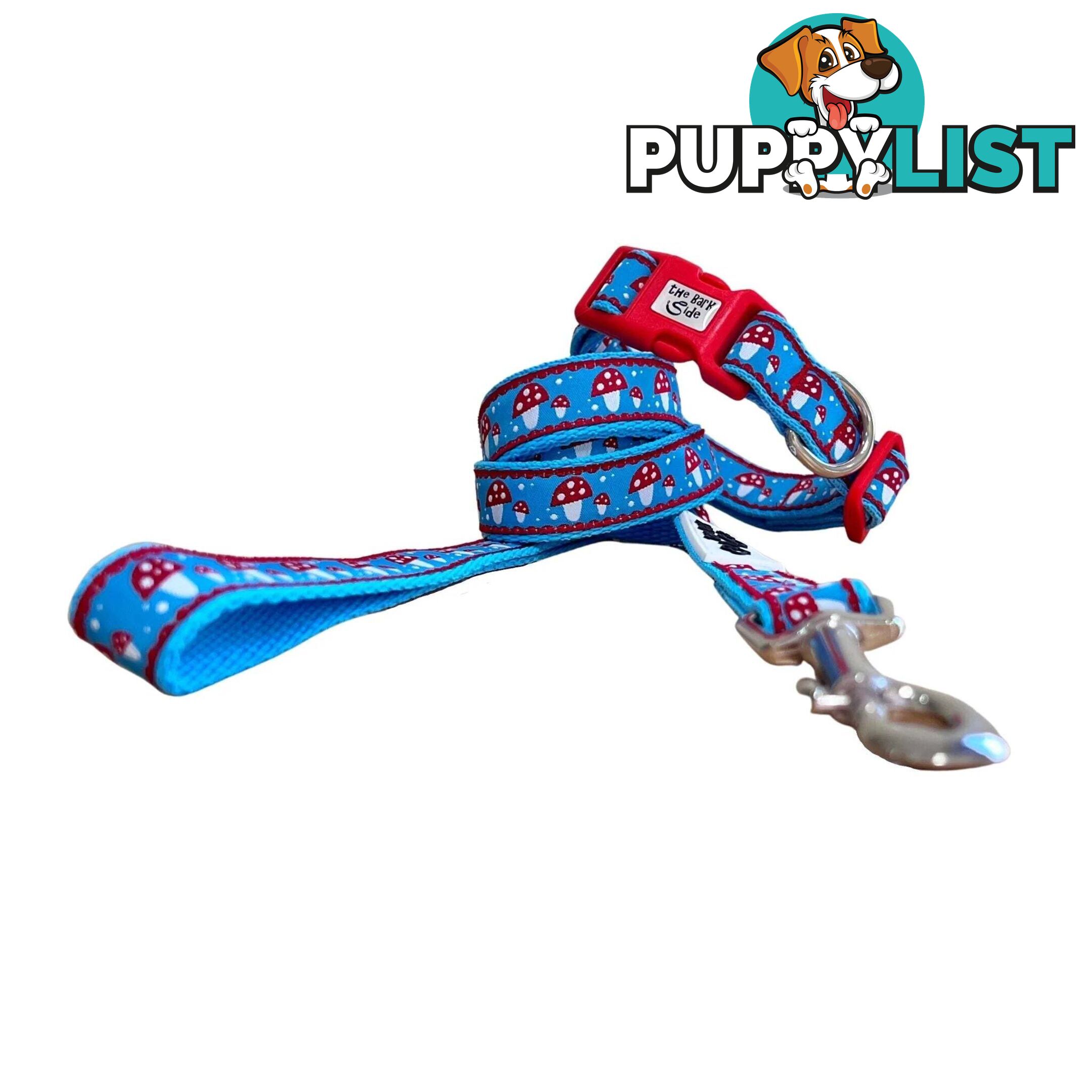 Toadstool Dog Collar / Mushroom - Hand Made by The Bark Side - TBSTOADSML