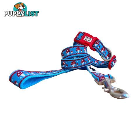 Toadstool Dog Collar / Mushroom - Hand Made by The Bark Side - TBSTOADSML