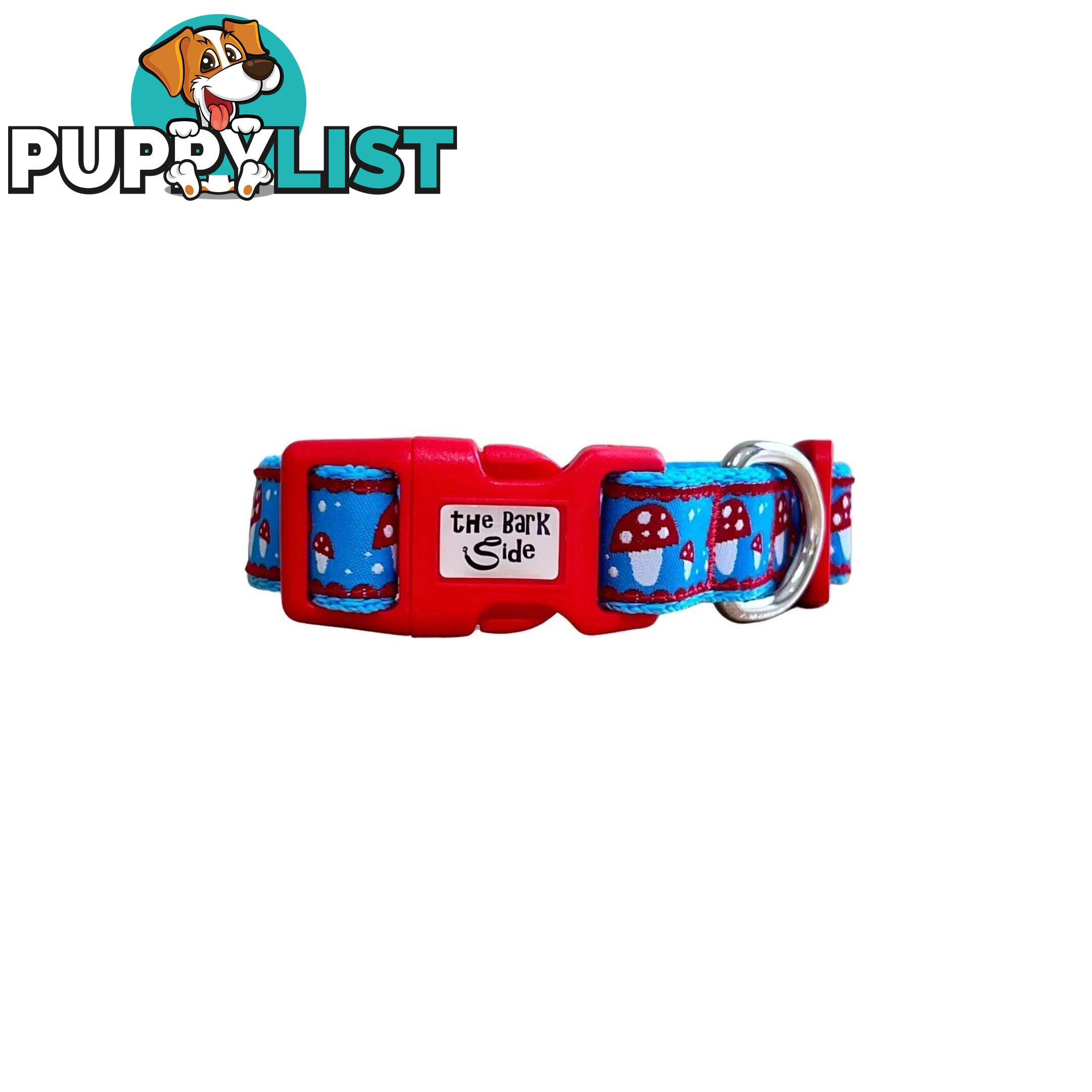 Toadstool Dog Collar / Mushroom - Hand Made by The Bark Side - TBSTOADSML