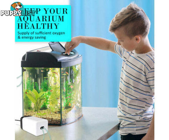 Aquarium Air Pump Oxygen Hydroponic 2 Outlet 180L/H 4W - V274-AQ-AP202