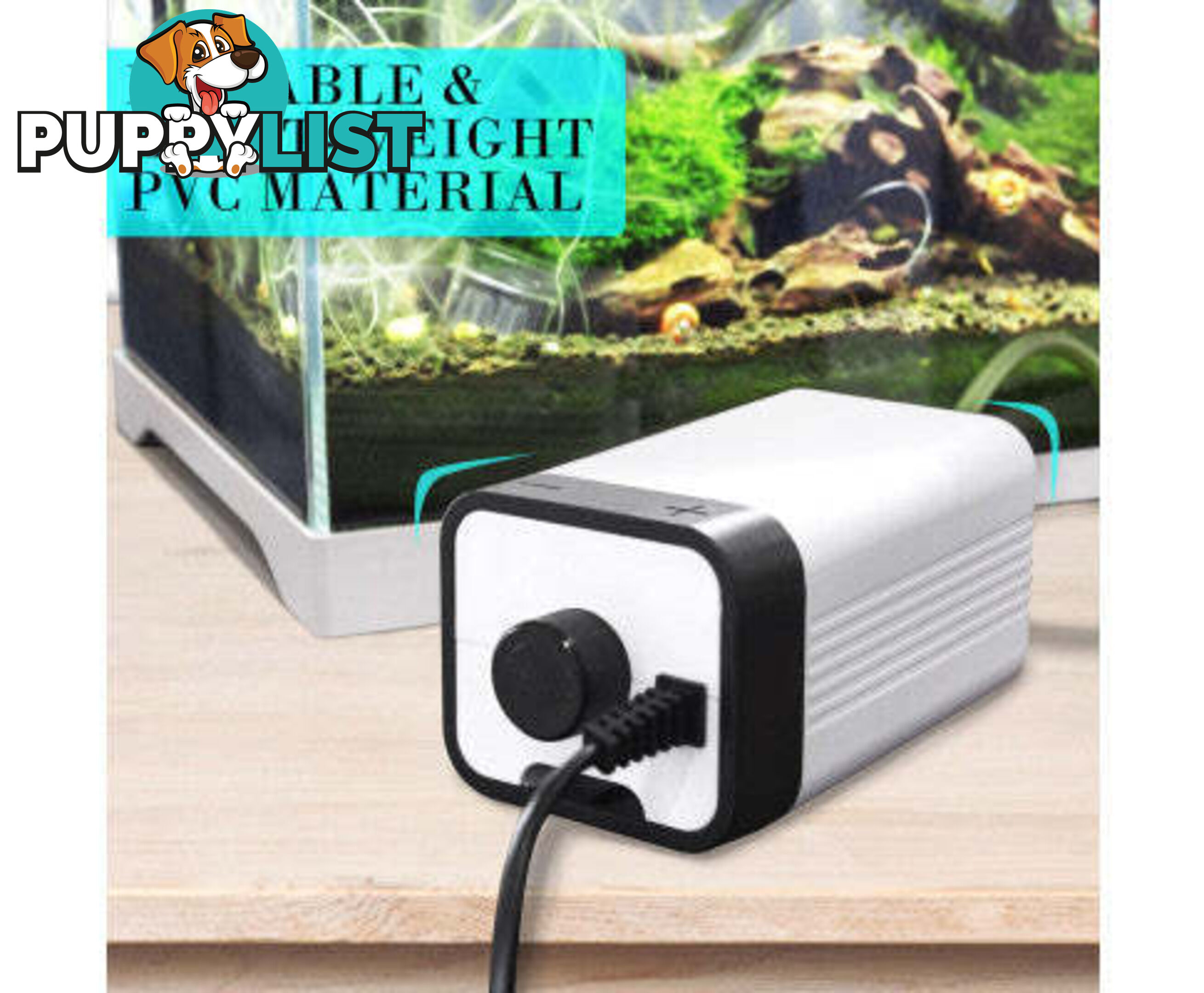 Aquarium Air Pump Oxygen Hydroponic 2 Outlet 180L/H 4W - V274-AQ-AP202