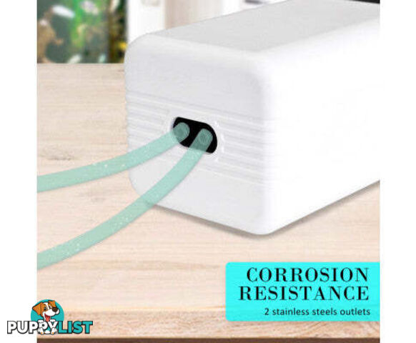 Aquarium Air Pump Oxygen Hydroponic 2 Outlet 180L/H 4W - V274-AQ-AP202