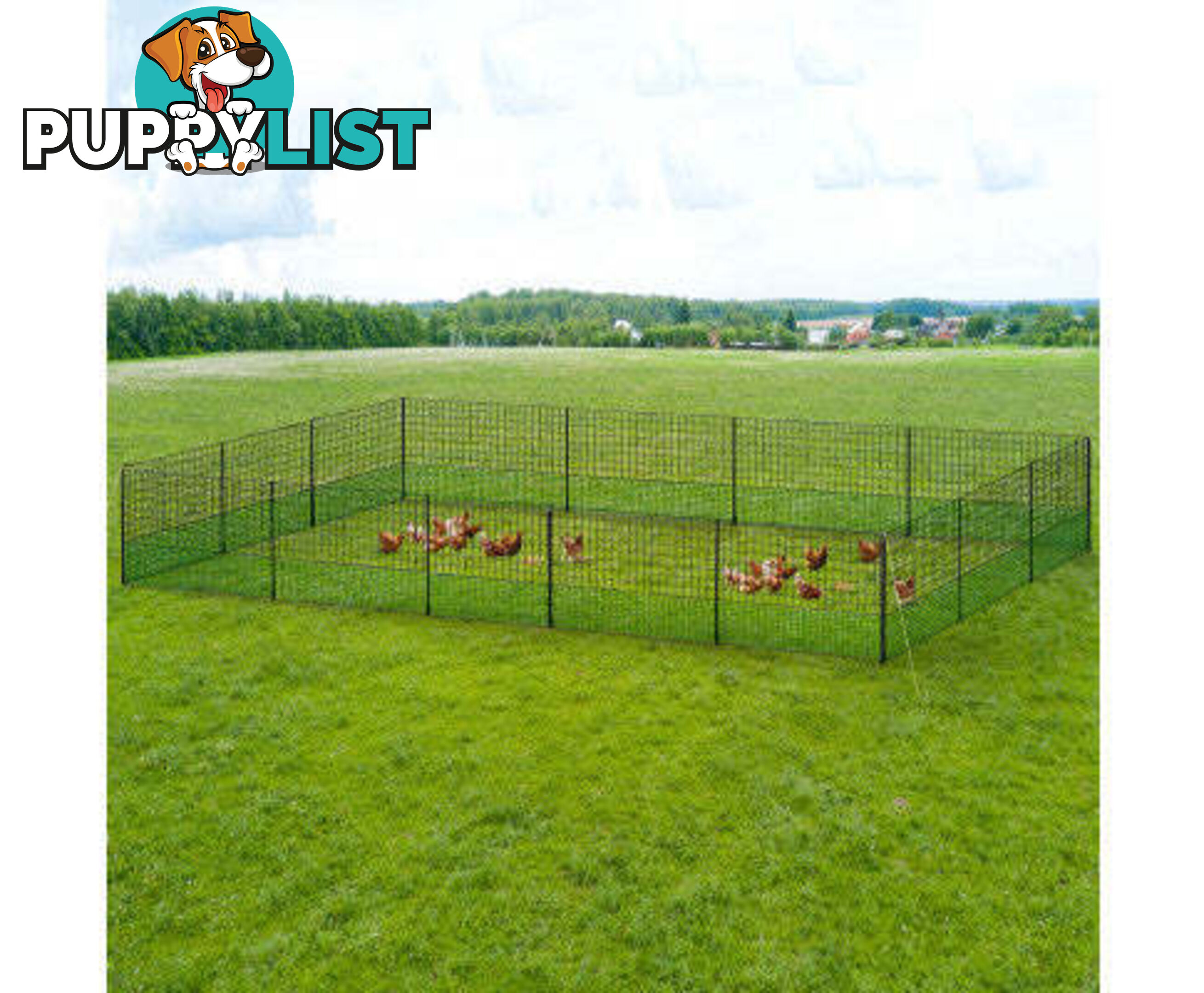 i.Pet Poultry Chicken Fence Netting Electric wire Ducks Goose Coop - PET-CF-25X125-BK