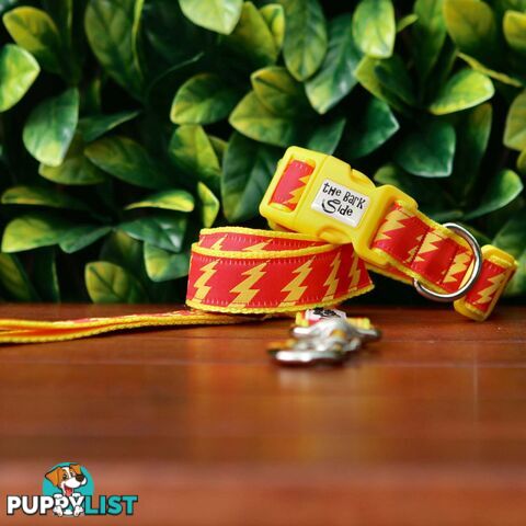Lightning Bolt Dog Collar - Hand Made by The Bark Side - TBSLIGMYEL