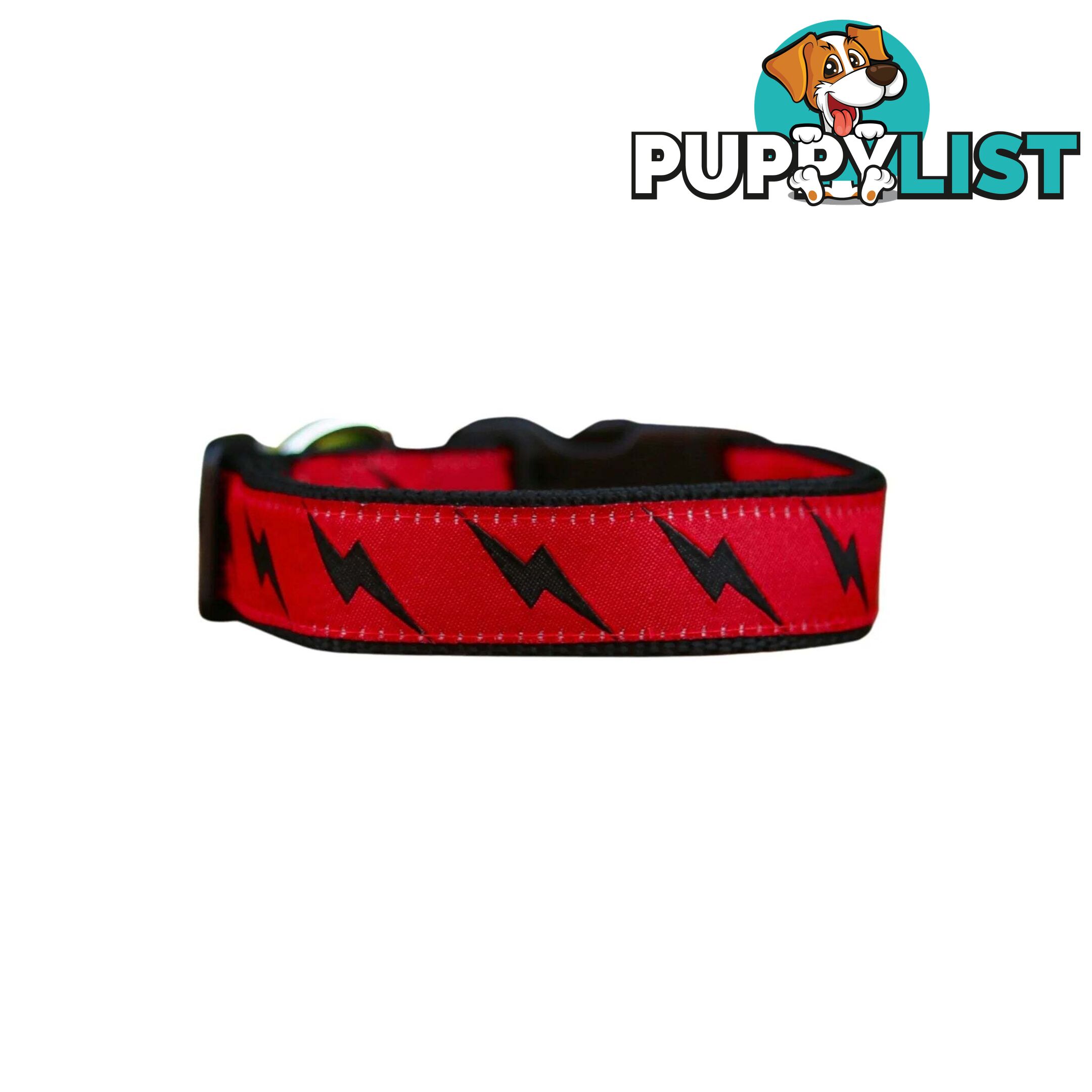 Lightning Bolt Dog Collar - Hand Made by The Bark Side - TBSLIGMYEL