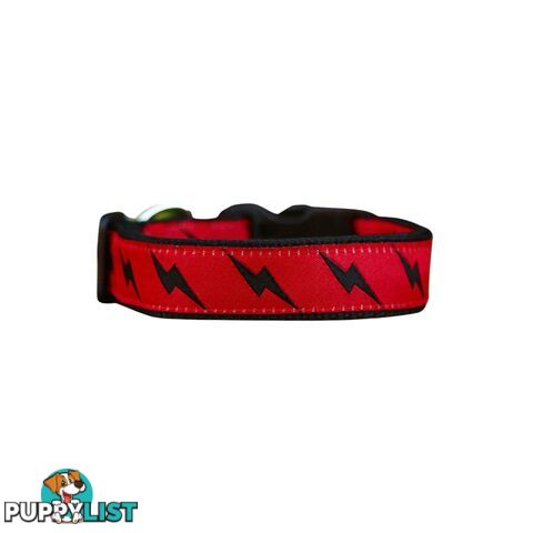 Lightning Bolt Dog Collar - Hand Made by The Bark Side - TBSLIGMYEL