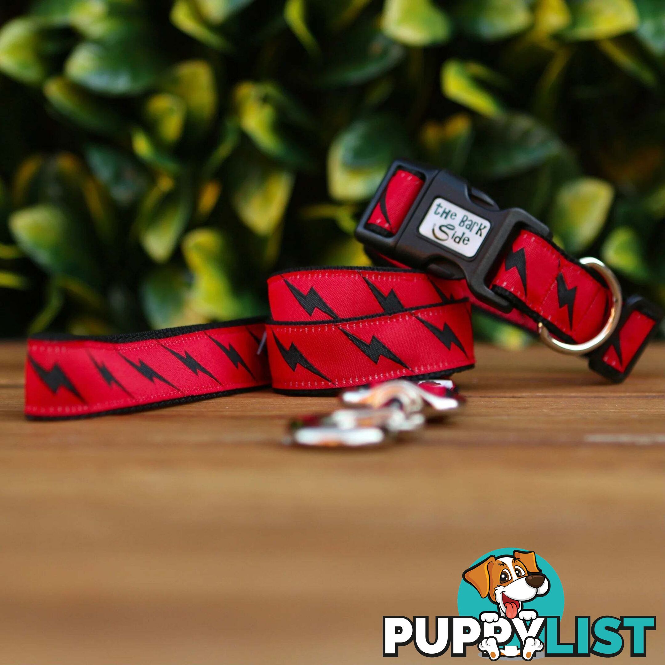 Lightning Bolt Dog Collar - Hand Made by The Bark Side - TBSLIGMYEL