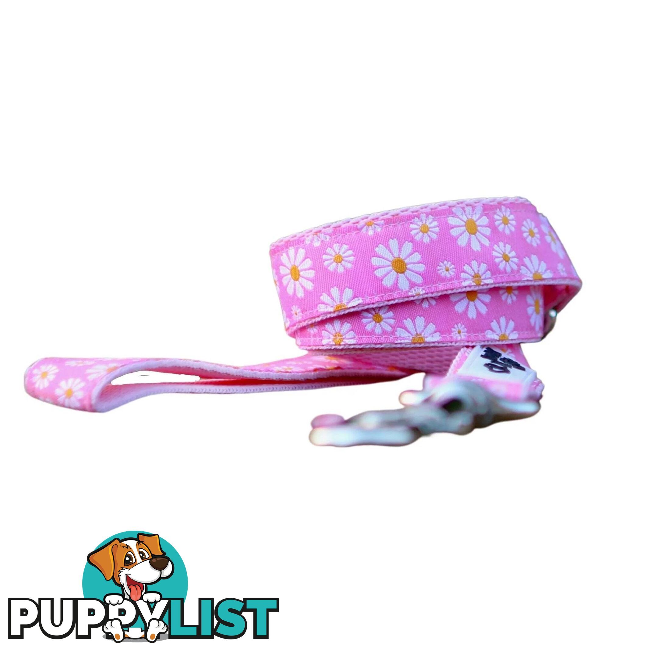 Daisy Dog Lead / Dog Leash - Hand Made by The Bark Side - TBSLDDAIPNK251.5