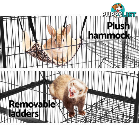 i.Pet Rabbit Cage 142cm Hutch 4 Level Bird Guinea Pig Ferret - PET-FERRETCAGE-H140