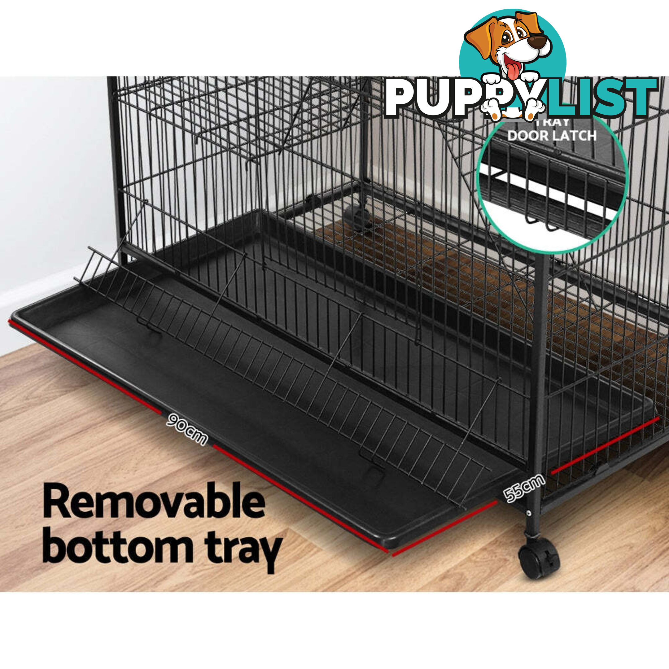i.Pet Rabbit Cage 142cm Hutch 4 Level Bird Guinea Pig Ferret - PET-FERRETCAGE-H140
