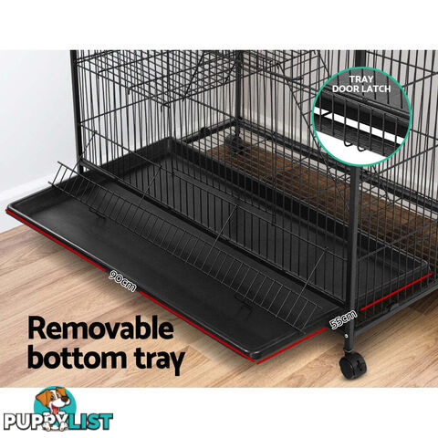 i.Pet Rabbit Cage 142cm Hutch 4 Level Bird Guinea Pig Ferret - PET-FERRETCAGE-H140