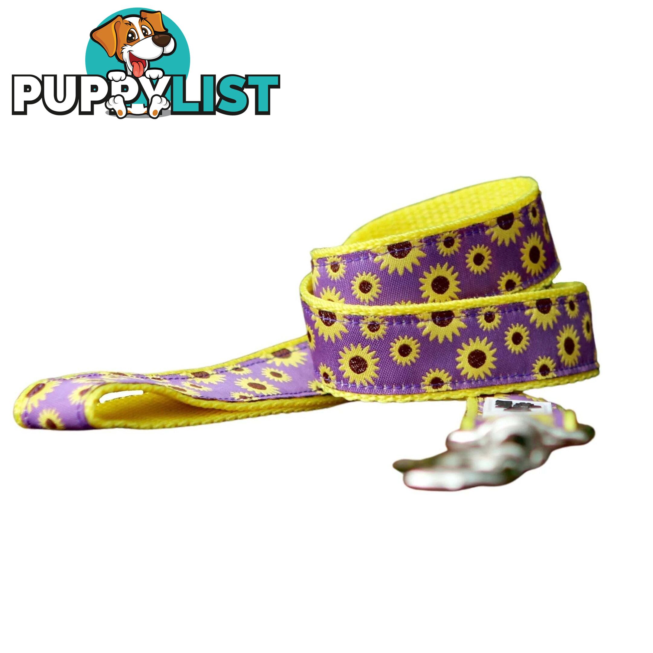 Sunflower Dog Lead / Dog Leash - Hand Made by The Bark Side - TBSLDSUN251.2