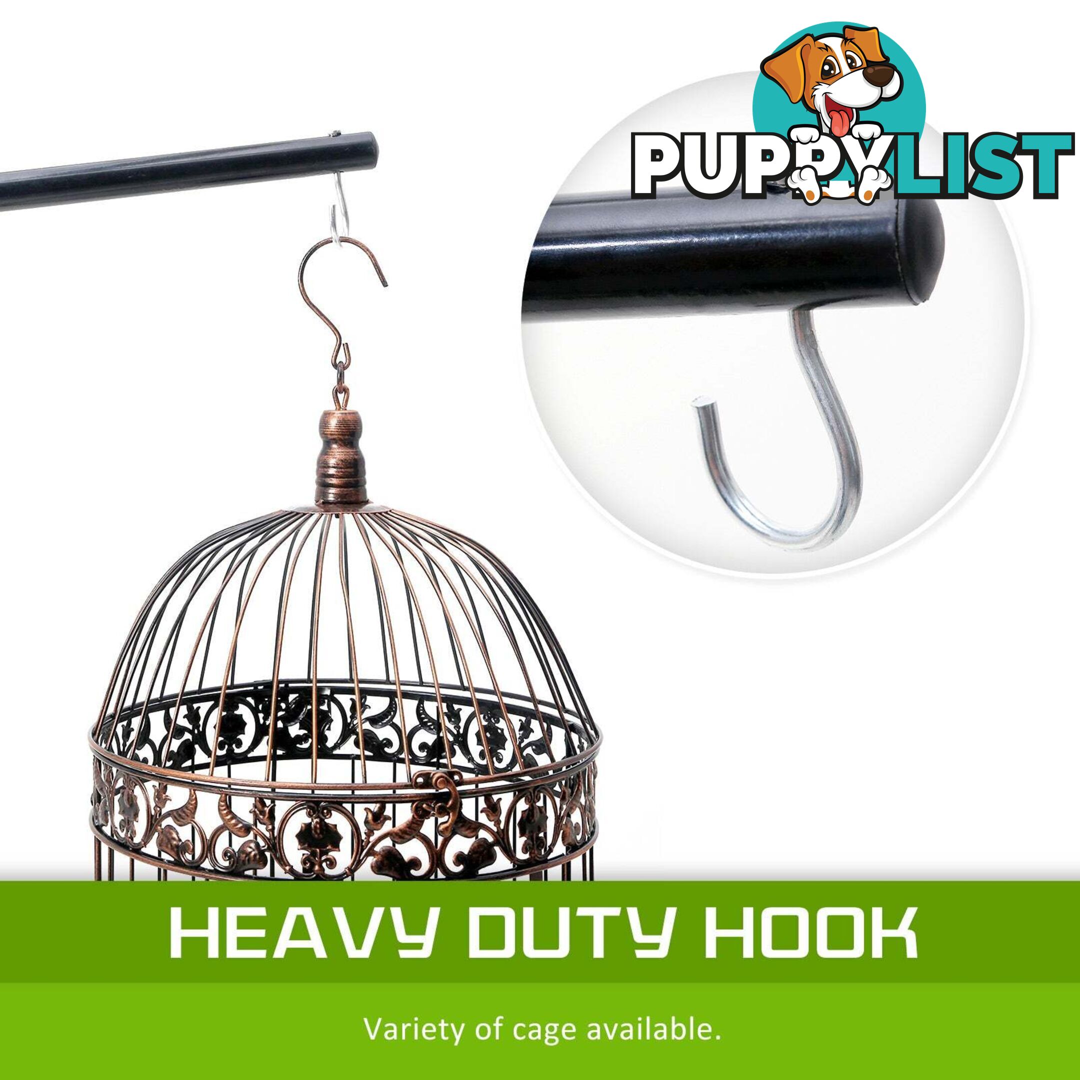 Bird Cage Hanger Stand Parrot Aviary SOLO 160cm - V274-PET-B9-170