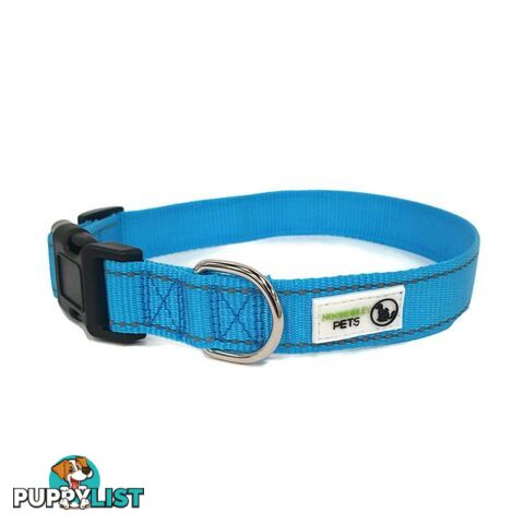 Nylon w/Reflective Stitching Dog Collar - Moondidley Pets - MDPCOLREFSPNK