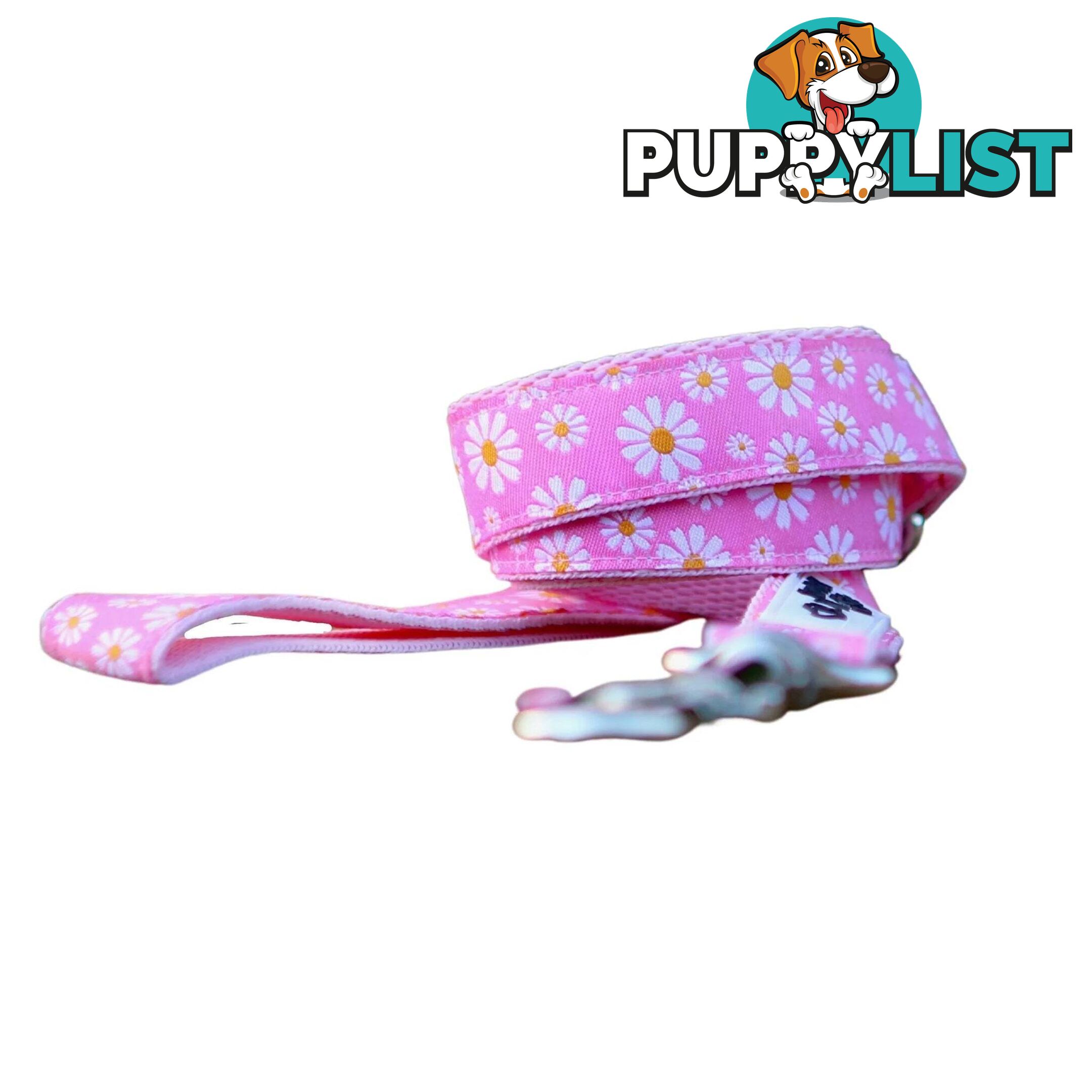 Daisy Dog Lead / Dog Leash - Hand Made by The Bark Side - TBSLDDAIPNK251.2