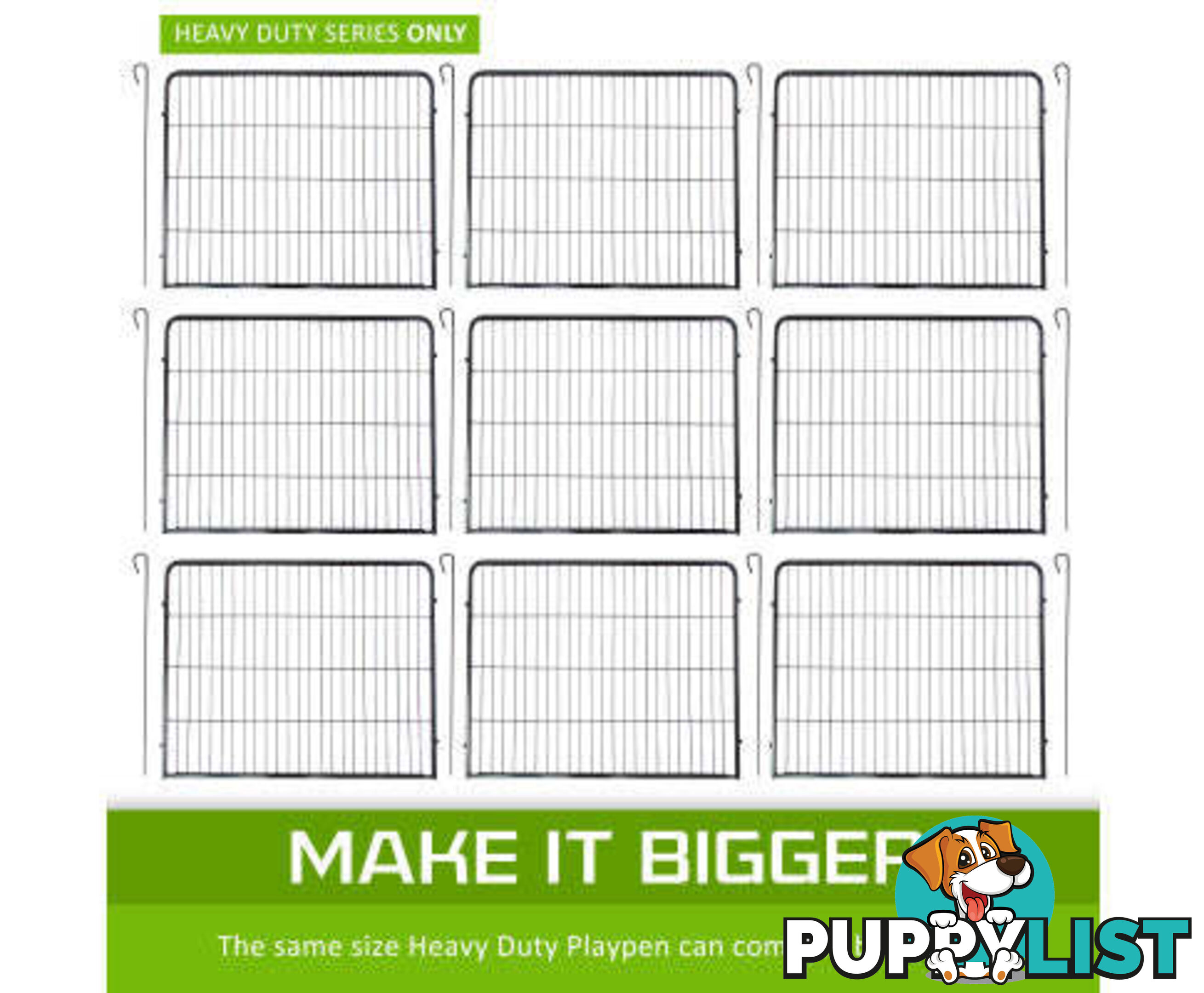 Paw Mate Pet Playpen Heavy Duty 8 Panel Foldable Dog Exercise Enclosure Fence Cage - V274-PET-PP32S