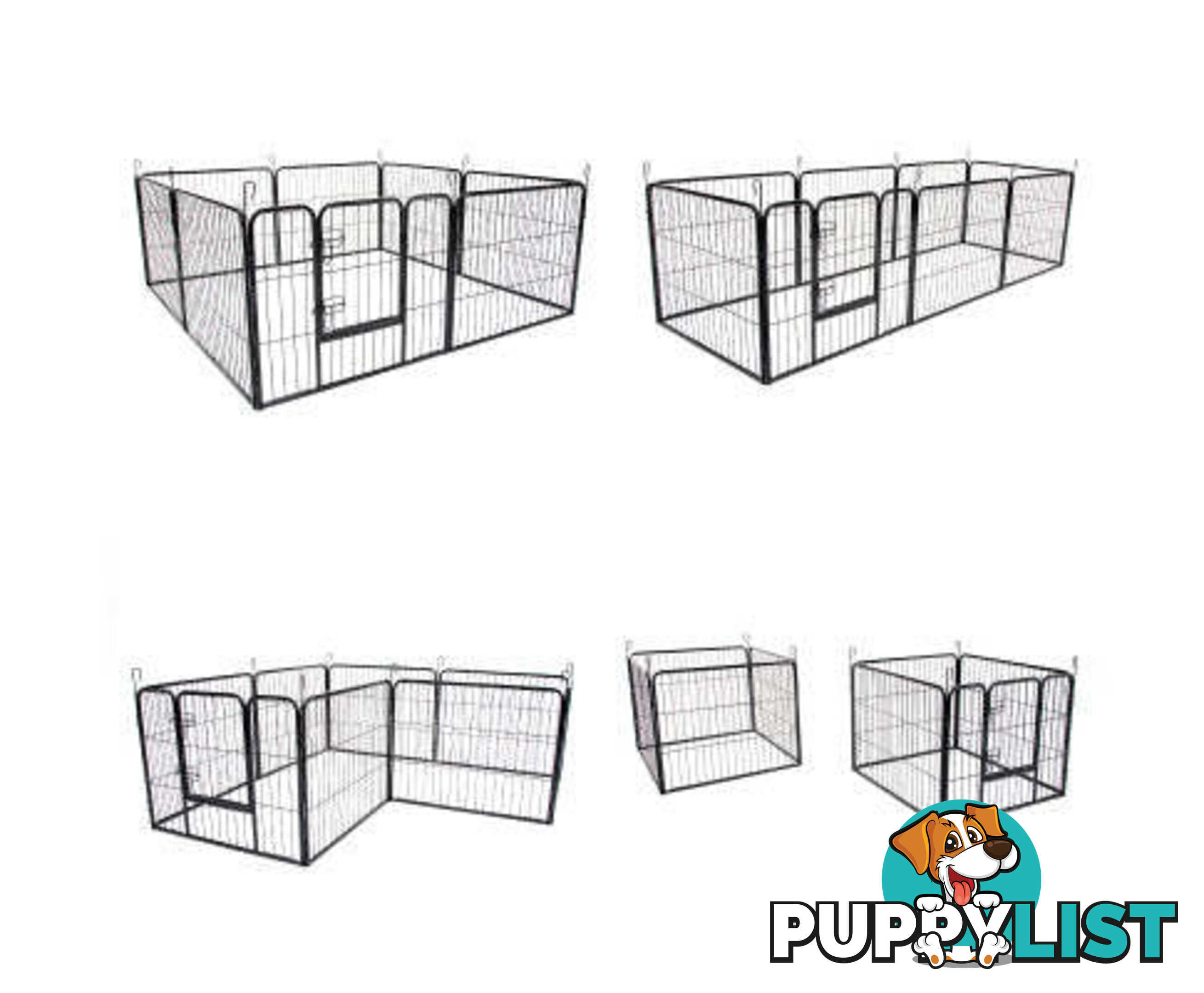Paw Mate Pet Playpen Heavy Duty 8 Panel Foldable Dog Exercise Enclosure Fence Cage - V274-PET-PP32S