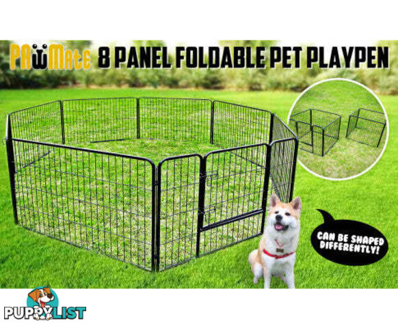 Paw Mate Pet Playpen Heavy Duty 8 Panel Foldable Dog Exercise Enclosure Fence Cage - V274-PET-PP32S