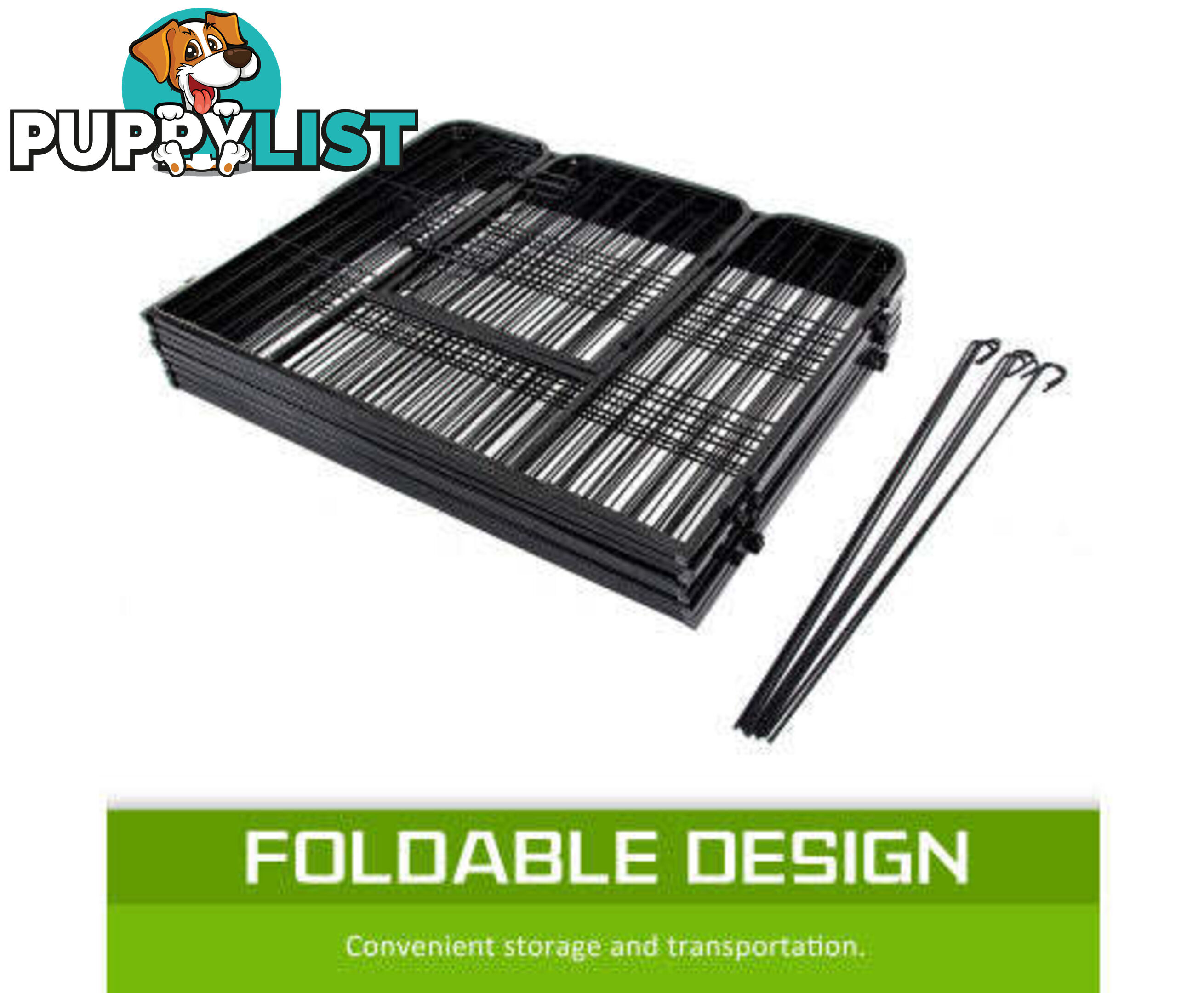 Paw Mate Pet Playpen Heavy Duty 8 Panel Foldable Dog Exercise Enclosure Fence Cage - V274-PET-PP32S