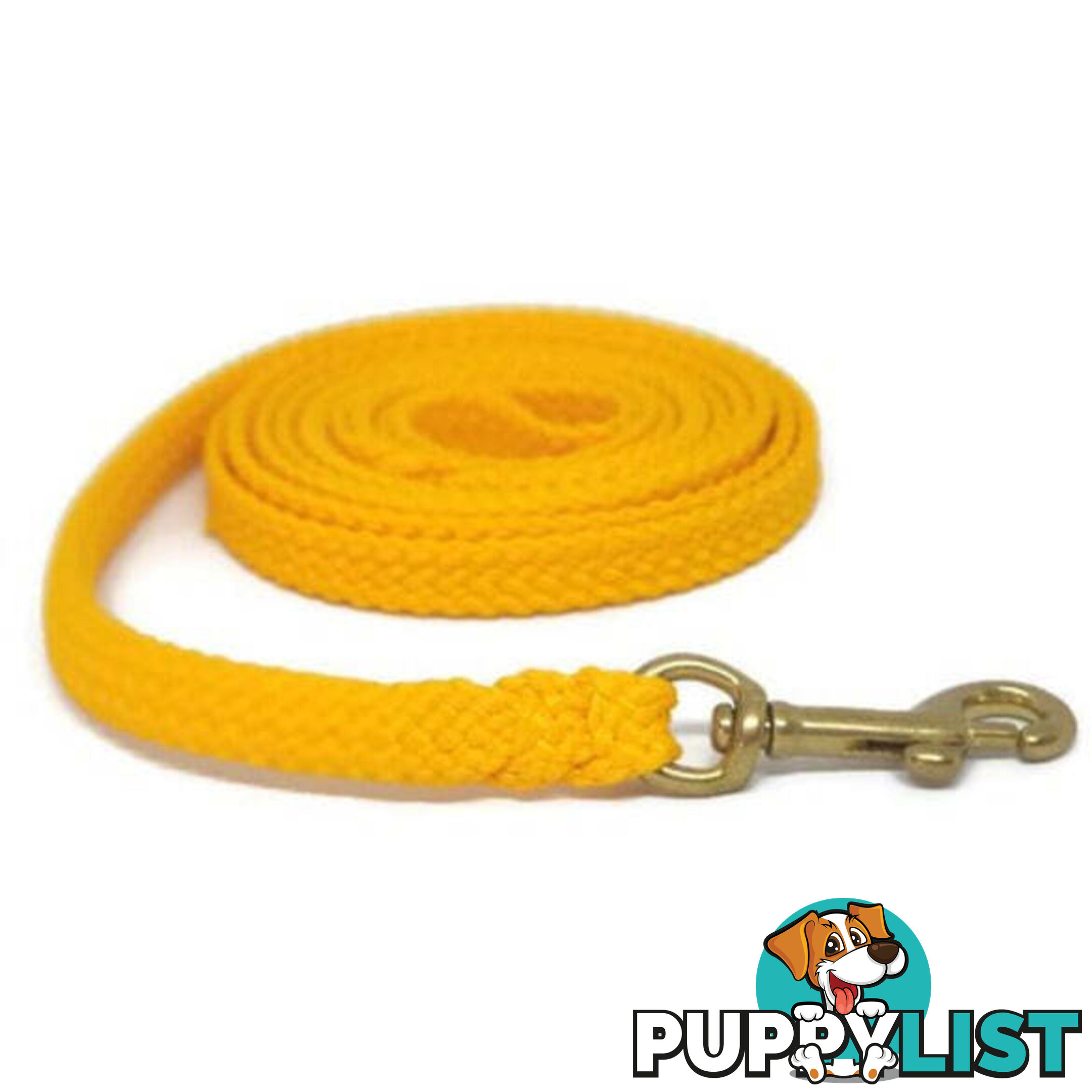 1.8m to 10m Long Dog Lead No Stitching Tough Yarnix 10mm Wide - YNXLD10-3-YEL-SS