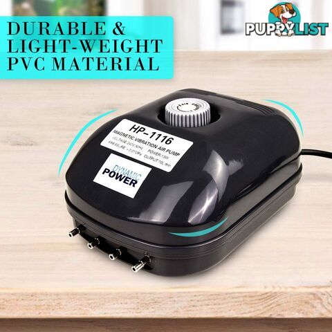 Aquarium Air Pump Oxygen Hydroponic 4 Outlet 360L/H 13W - V274-AQ-AP13