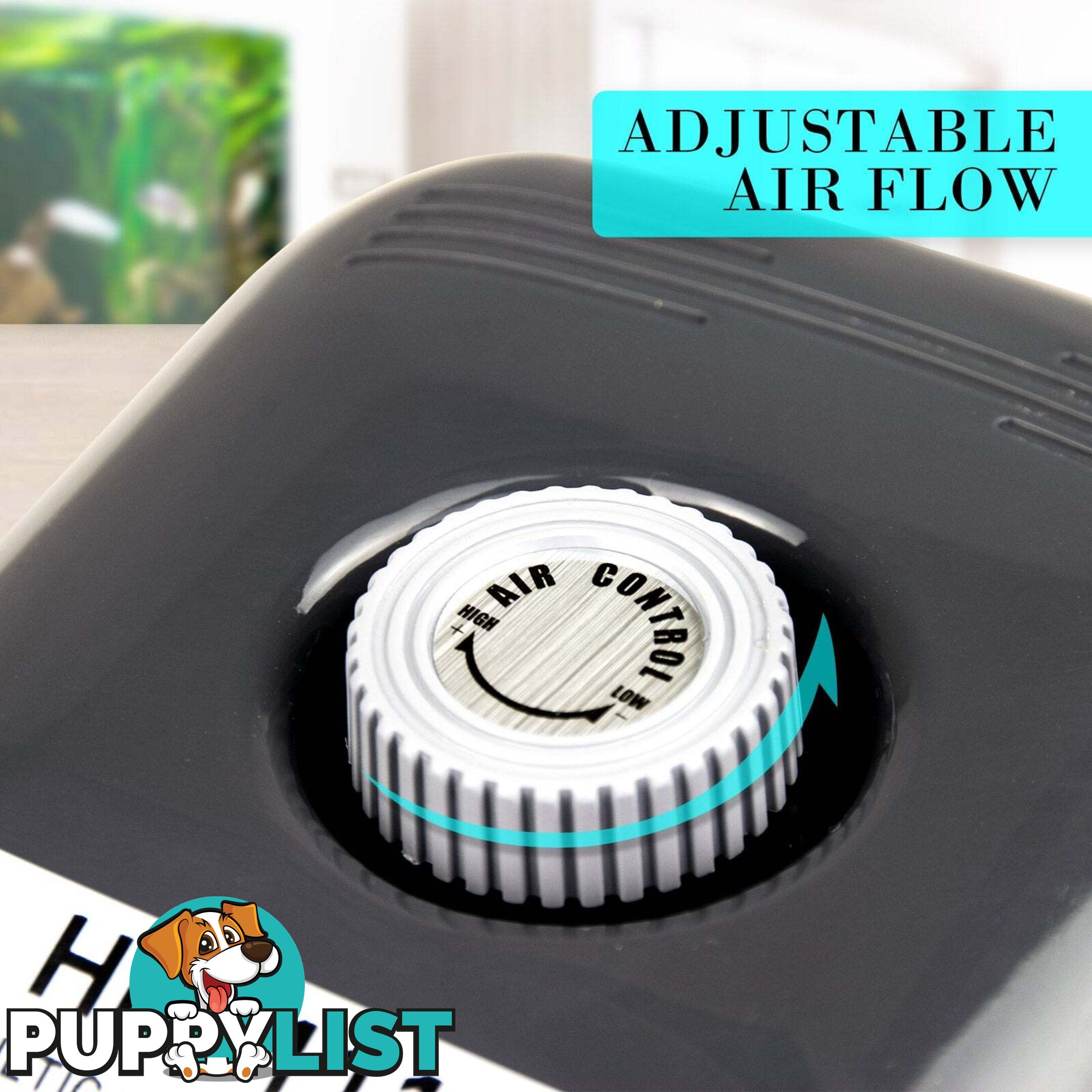 Aquarium Air Pump Oxygen Hydroponic 4 Outlet 360L/H 13W - V274-AQ-AP13