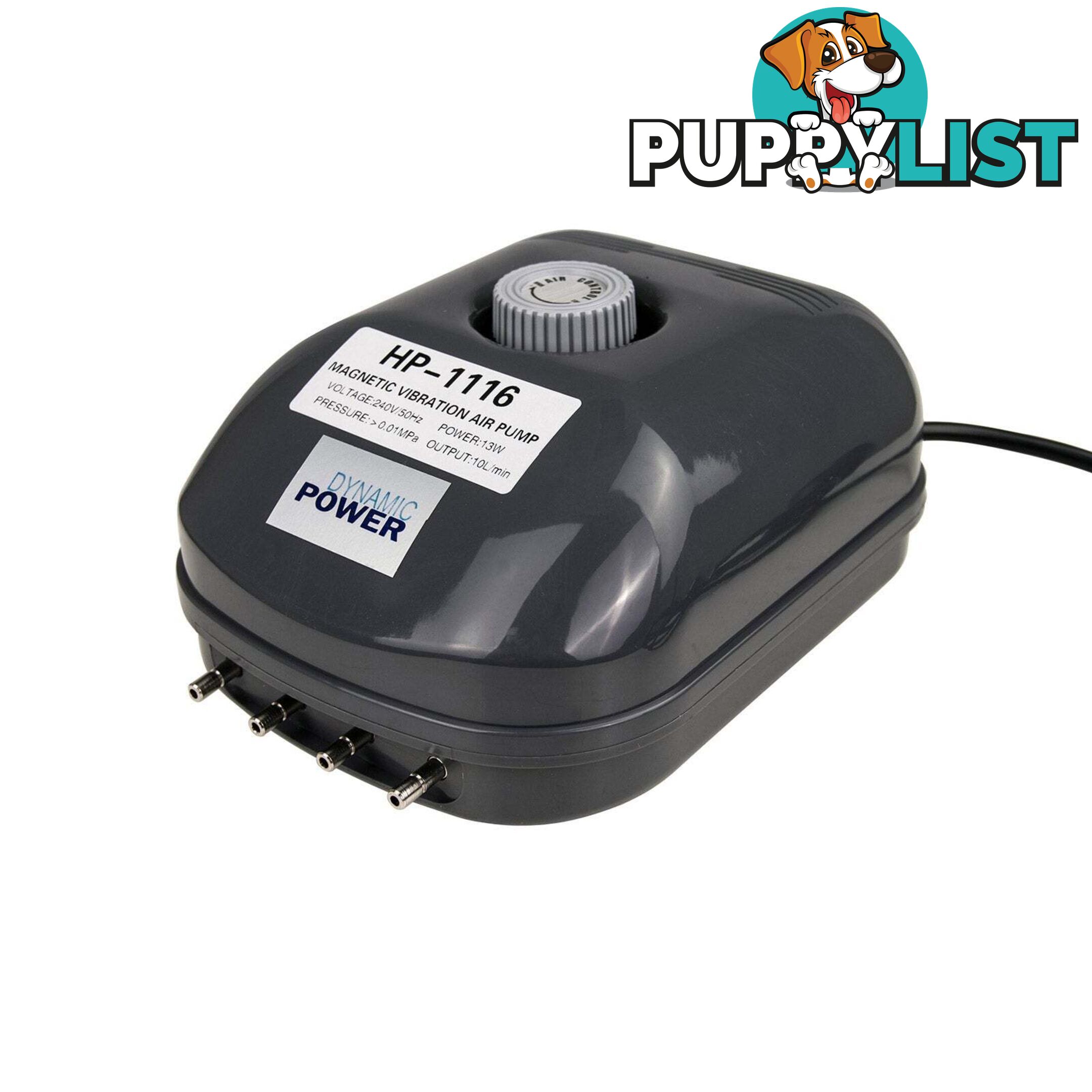 Aquarium Air Pump Oxygen Hydroponic 4 Outlet 360L/H 13W - V274-AQ-AP13