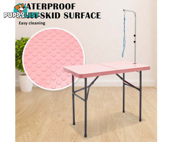 Paw Mat Dog or Cat Pet Grooming Salon Table Foldable and Adjustable - V274-PET-PGT97-WH