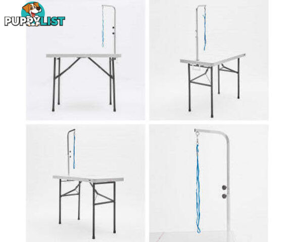 Paw Mat Dog or Cat Pet Grooming Salon Table Foldable and Adjustable - V274-PET-PGT97-WH