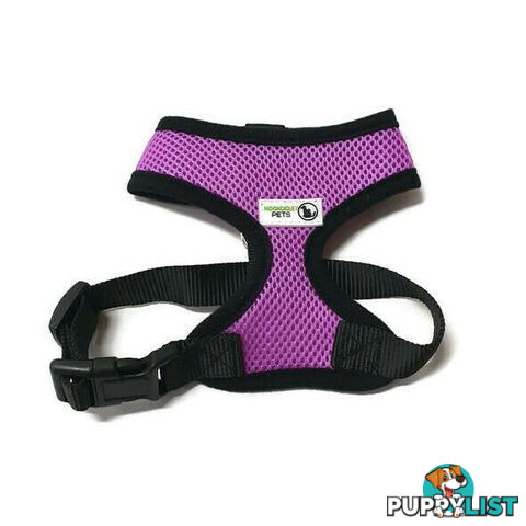 Pet Harness Soft Air Mesh Padded Adjustable  - Moondidley Pets - MDPHARMESLBLK