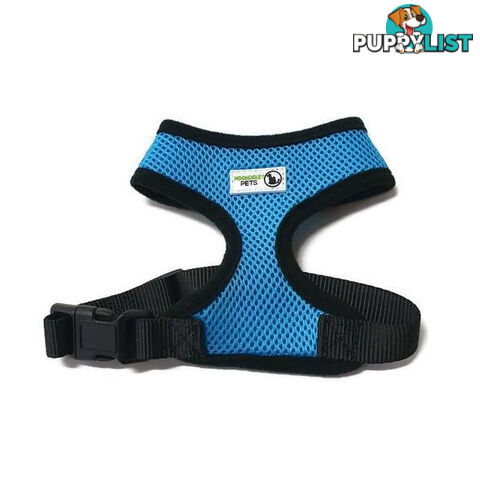 Pet Harness Soft Air Mesh Padded Adjustable  - Moondidley Pets - MDPHARMESLBLK